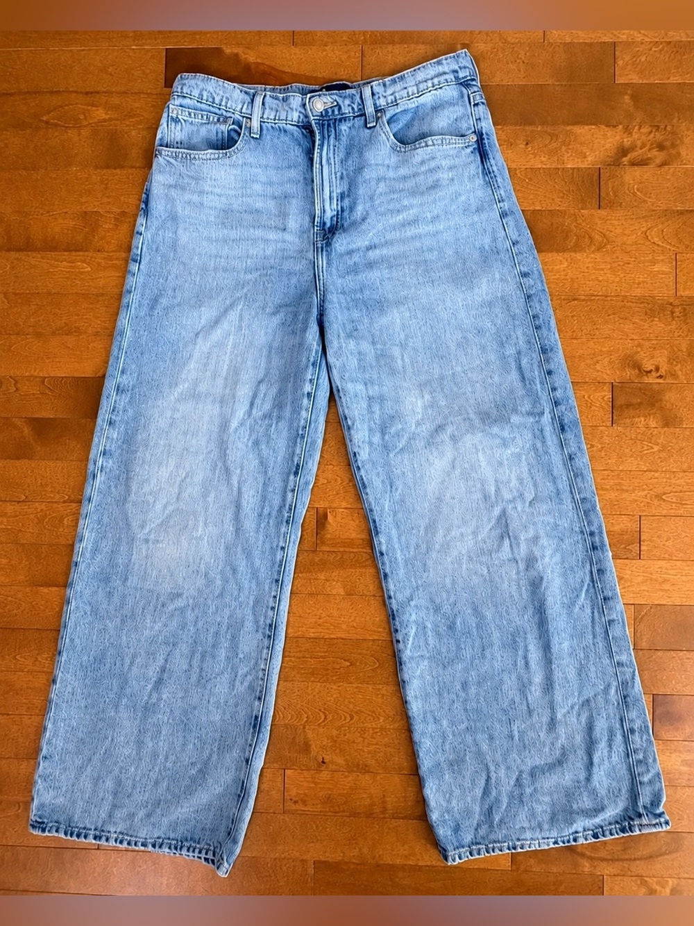 GAP High Rise Wide Leg Jeans Light Wash Denim Size 12 / 31 Regular